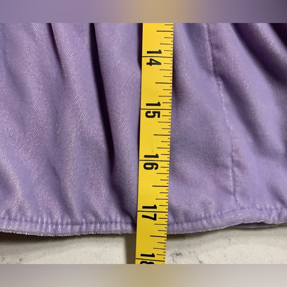 J Crew H2657 NWT Lavender Velvet Peplum Mini Casual Skirt Light Thistle - M - Picture 11 of 11
